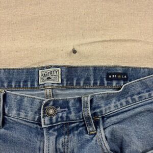 Faherty Straight Leg Jeans Mens 33x34 Blue Medium Wash‎ Denim Five Pocket